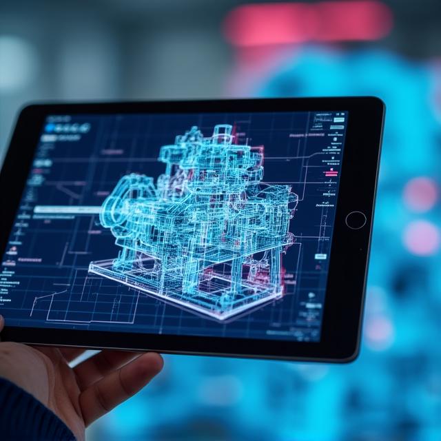 Cyfrowy projekt maszyny przemysłowej