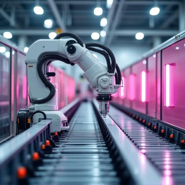 Integracja ramienia robotycznego na taśmie produkcyjnej