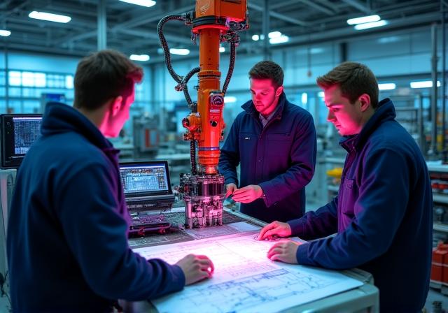 Zespół CogsForge przy pracy nad projektem automatyzacji